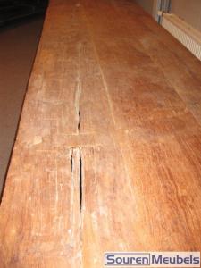 Teak tafel oud hout 400x100cm (11)